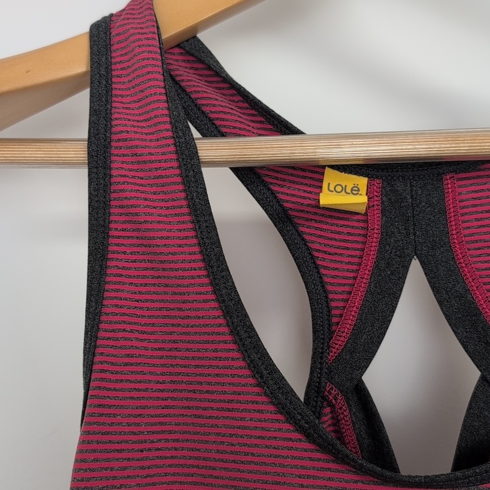LOLE STRIPED ATHLETIC TOP SIZE MEDIUM